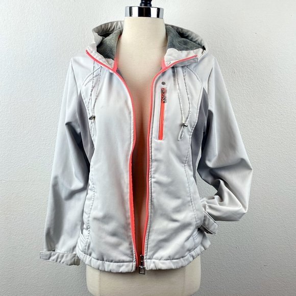 ZeroXposur Jackets & Blazers - ZERO X POSUR Hooded Jacket Sz Small Light Gray Fleece Lined Outdoor Sports